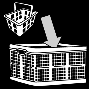 groceries: put in folding crate
